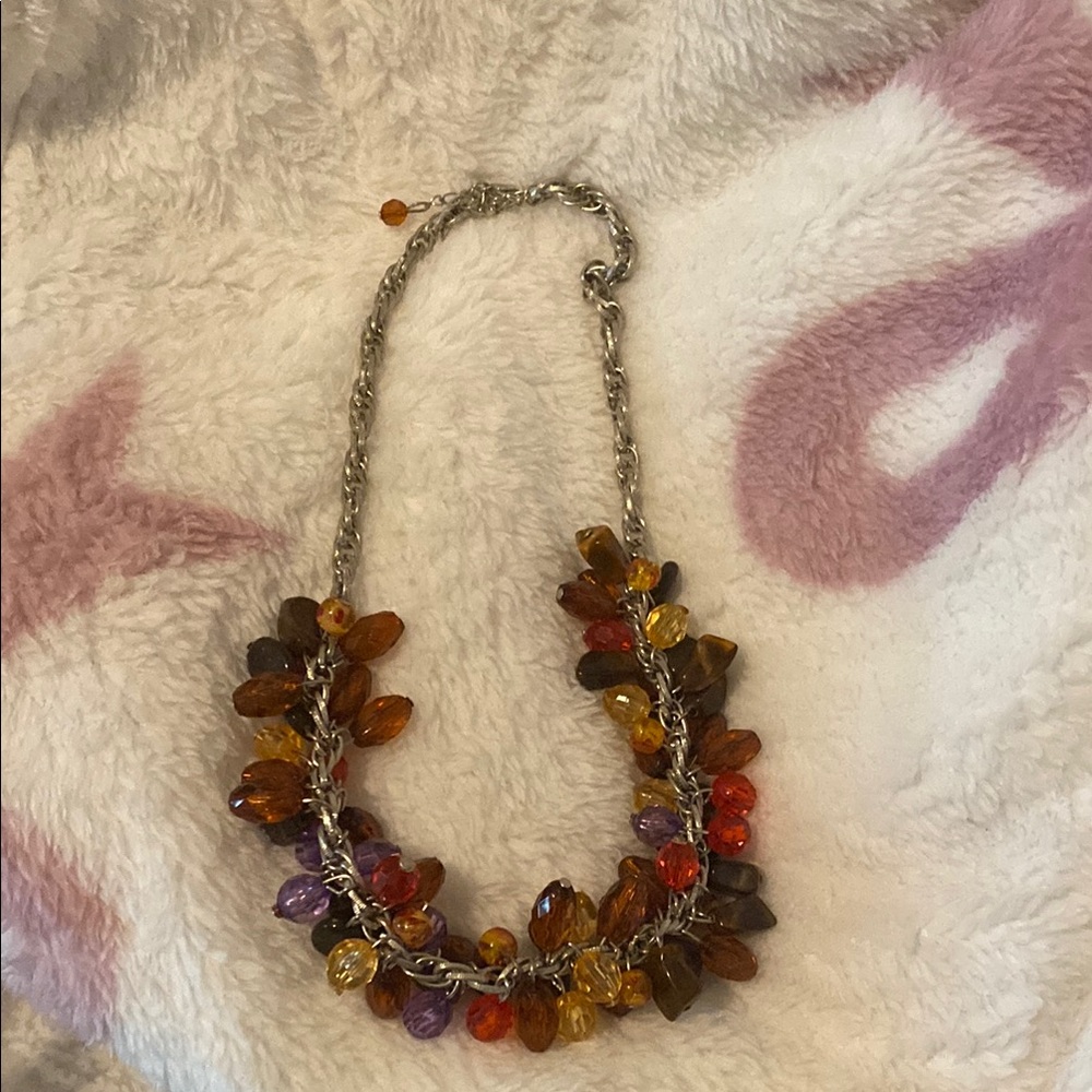 Vibrant Multicolor Statement Necklace - image 1